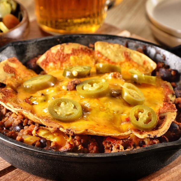 nachos con chili